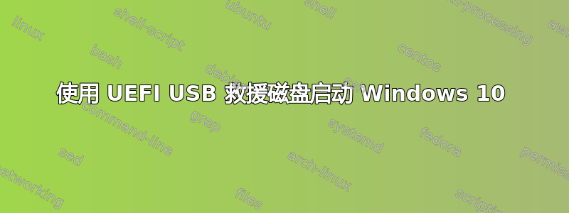 使用 UEFI USB 救援磁盘启动 Windows 10