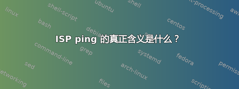 ISP ping 的真正含义是什么？