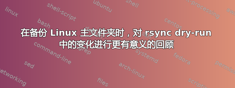 在备份 Linux 主文件夹时，对 rsync dry-run 中的变化进行更有意义的回顾