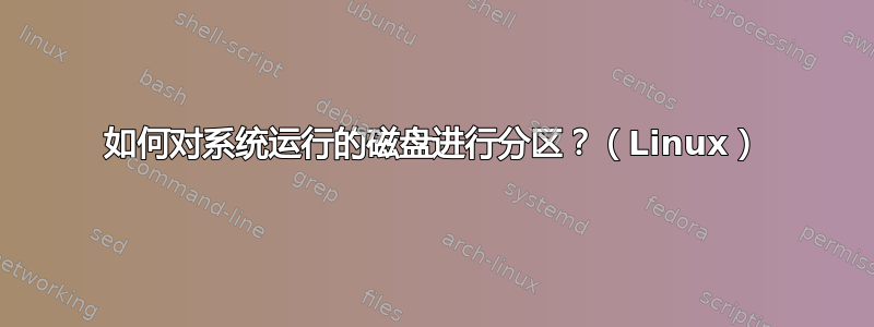 如何对系统运行的磁盘进行分区？（Linux）