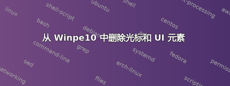 从 Winpe10 中删除光标和 UI 元素