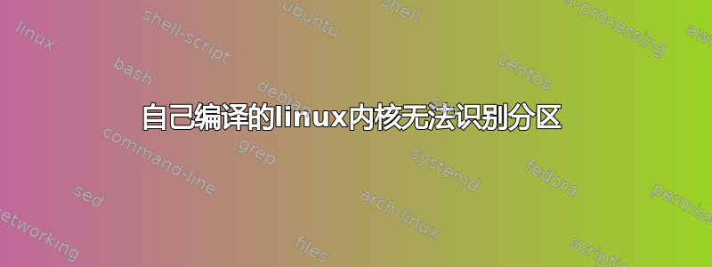 自己编译的linux内核无法识别分区