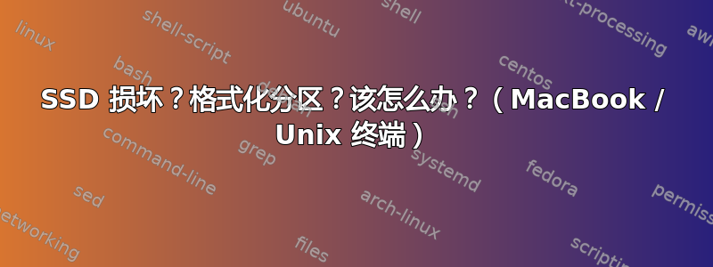 SSD 损坏？格式化分区？该怎么办？（MacBook / Unix 终端）