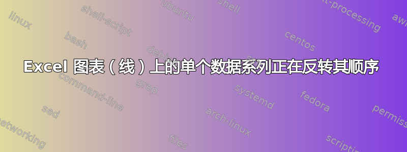 Excel 图表（线）上的单个数据系列正在反转其顺序