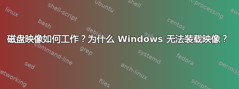 磁盘映像如何工作？为什么 Windows 无法装载映像？