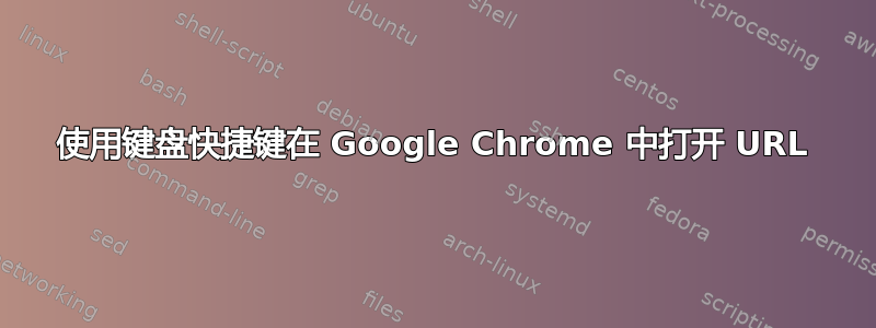 使用键盘快捷键在 Google Chrome 中打开 URL