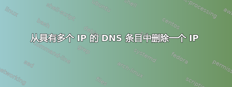 从具有多个 IP 的 DNS 条目中删除一个 IP