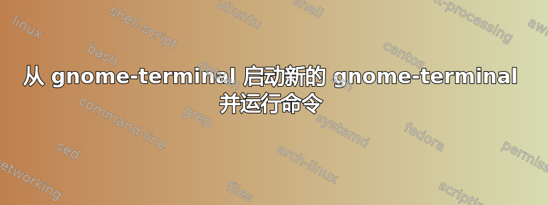 从 gnome-terminal 启动新的 gnome-terminal 并运行命令