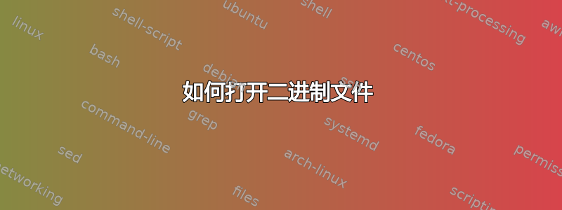 如何打开二进制文件