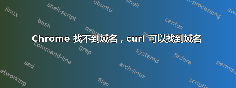 Chrome 找不到域名，curl 可以找到域名