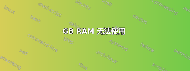 1GB RAM 无法使用