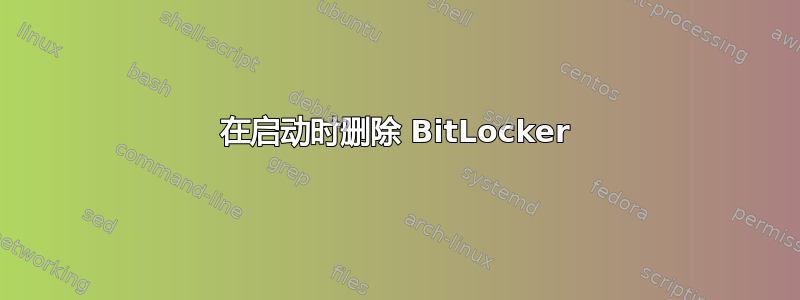 在启动时删除 BitLocker