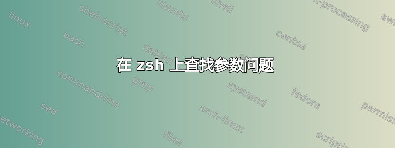 在 zsh 上查找参数问题