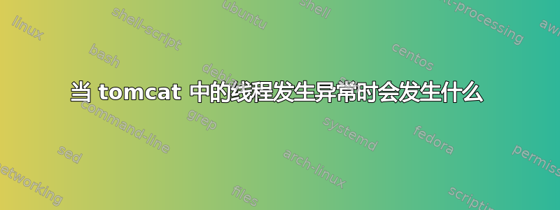 当 tomcat 中的线程发生异常时会发生什么