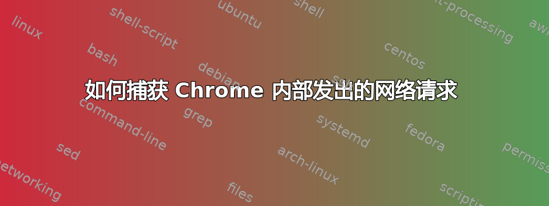 如何捕获 Chrome 内部发出的网络请求