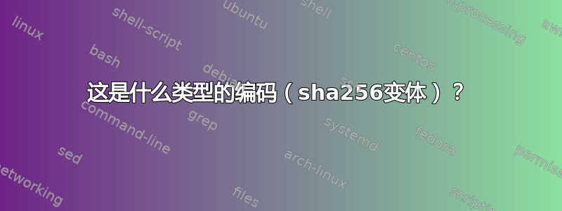 这是什么类型的编码（sha256变体）？