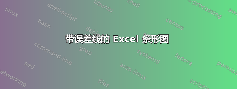 带误差线的 Excel 条形图