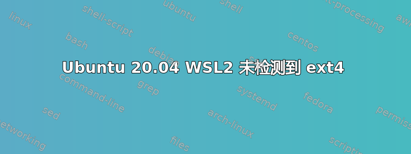 Ubuntu 20.04 WSL2 未检测到 ext4