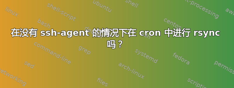 在没有 ssh-agent 的情况下在 cron 中进行 rsync 吗？