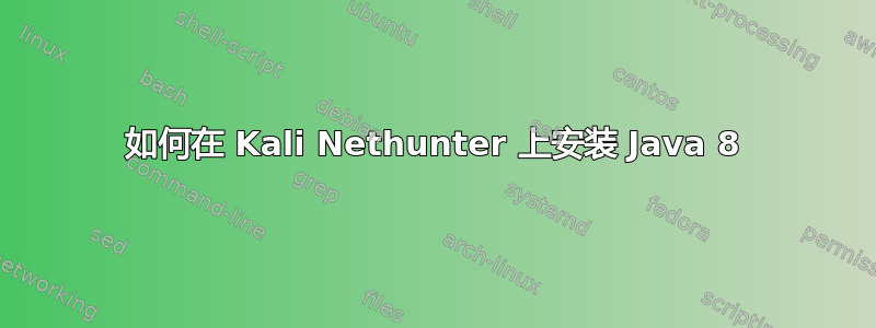 如何在 Kali Nethunter 上安装 Java 8