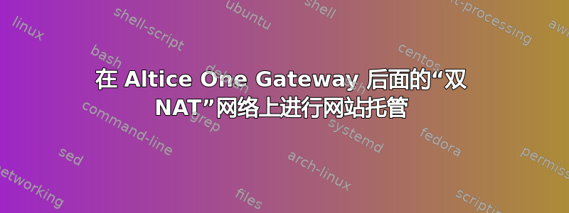 在 Altice One Gateway 后面的“双 NAT”网络上进行网站托管