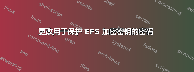 更改用于保护 EFS 加密密钥的密码