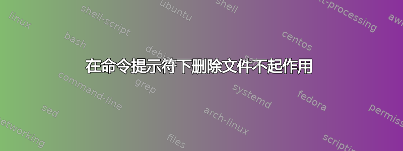 在命令提示符下删除文件不起作用