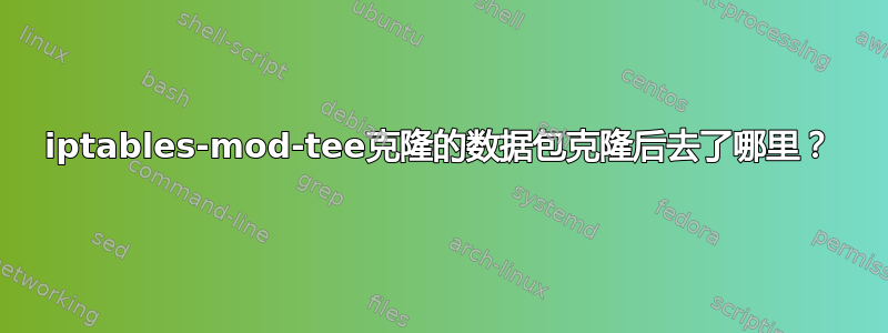 iptables-mod-tee克隆的数据包克隆后去了哪里？