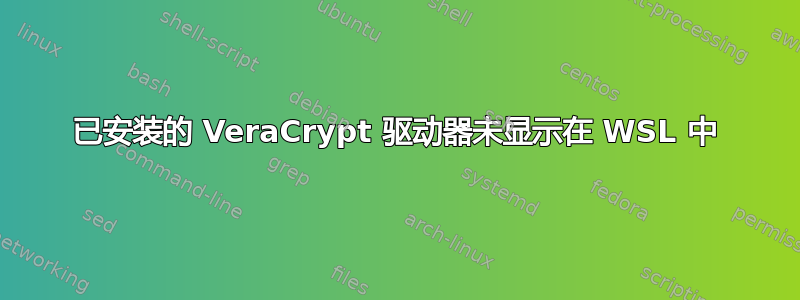 已安装的 VeraCrypt 驱动器未显示在 WSL 中