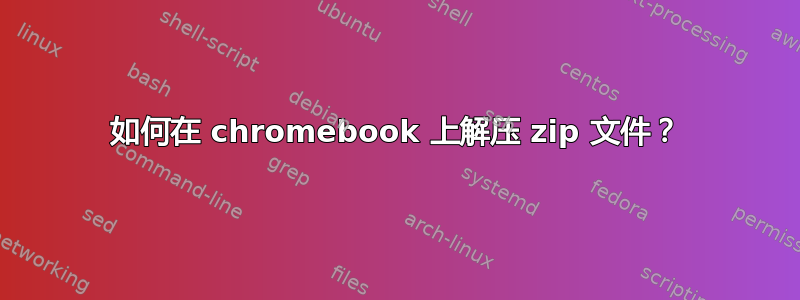 如何在 chromebook 上解压 zip 文件？