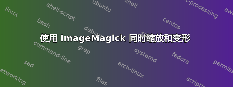 使用 ImageMagick 同时缩放和变形