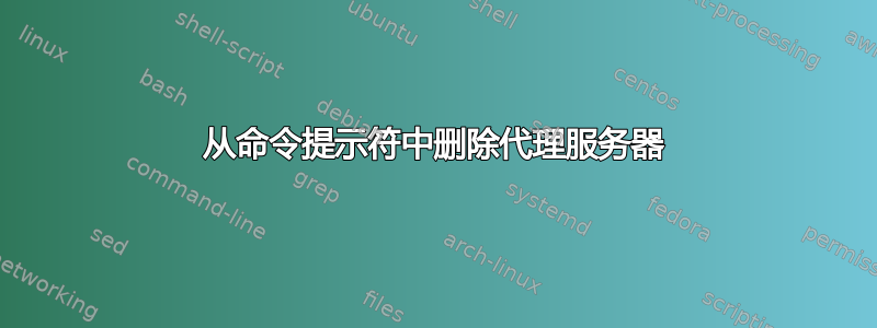 从命令提示符中删除代理服务器