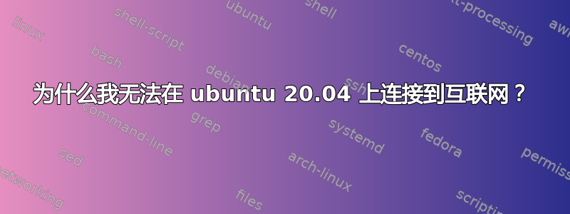 为什么我无法在 ubuntu 20.04 上连接到互联网？