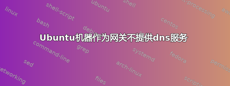 Ubuntu机器作为网关不提供dns服务