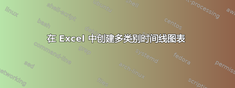 在 Excel 中创建多类别时间线图表