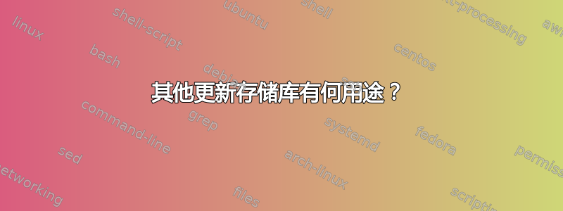 其他更新存储库有何用途？