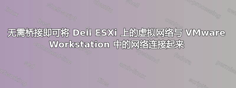 无需桥接即可将 Dell ESXi 上的虚拟网络与 VMware Workstation 中的网络连接起来