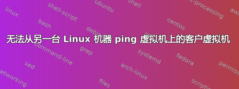 无法从另一台 Linux 机器 ping 虚拟机上的客户虚拟机