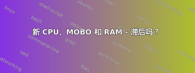 新 CPU、MOBO 和 RAM - 滞后吗？