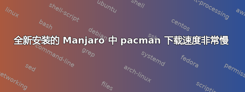 全新安装的 Manjaro 中 pacman 下载速度非常慢