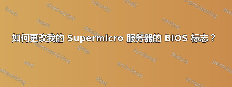 如何更改我的 Supermicro 服务器的 BIOS 标志？