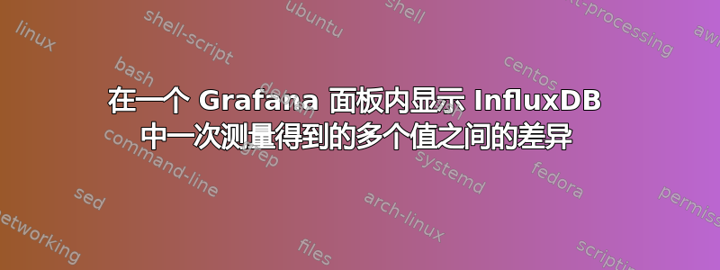 在一个 Grafana 面板内显示 InfluxDB 中一次测量得到的多个值之间的差异