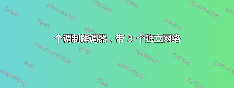 1 个调制解调器，带 3 个独立网络