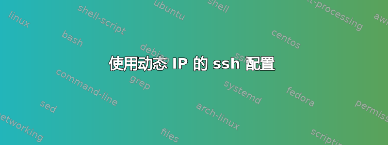 使用动态 IP 的 ssh 配置