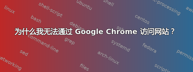 为什么我无法通过 Google Chrome 访问网站？