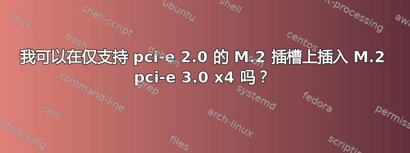 我可以在仅支持 pci-e 2.0 的 M.2 插槽上插入 M.2 pci-e 3.0 x4 吗？