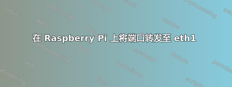 在 Raspberry Pi 上将端口转发至 eth1