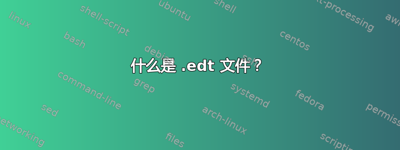 什么是 .edt 文件？