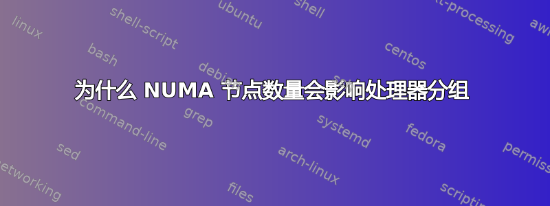 为什么 NUMA 节点数量会影响处理器分组