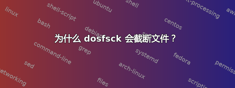 为什么 dosfsck 会截断文件？